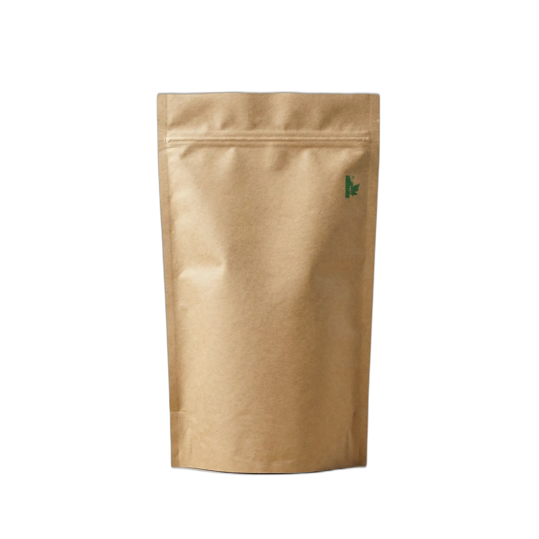 Kraft Paper Fully Biodegradable Stand Up Pouch with Zip Lock