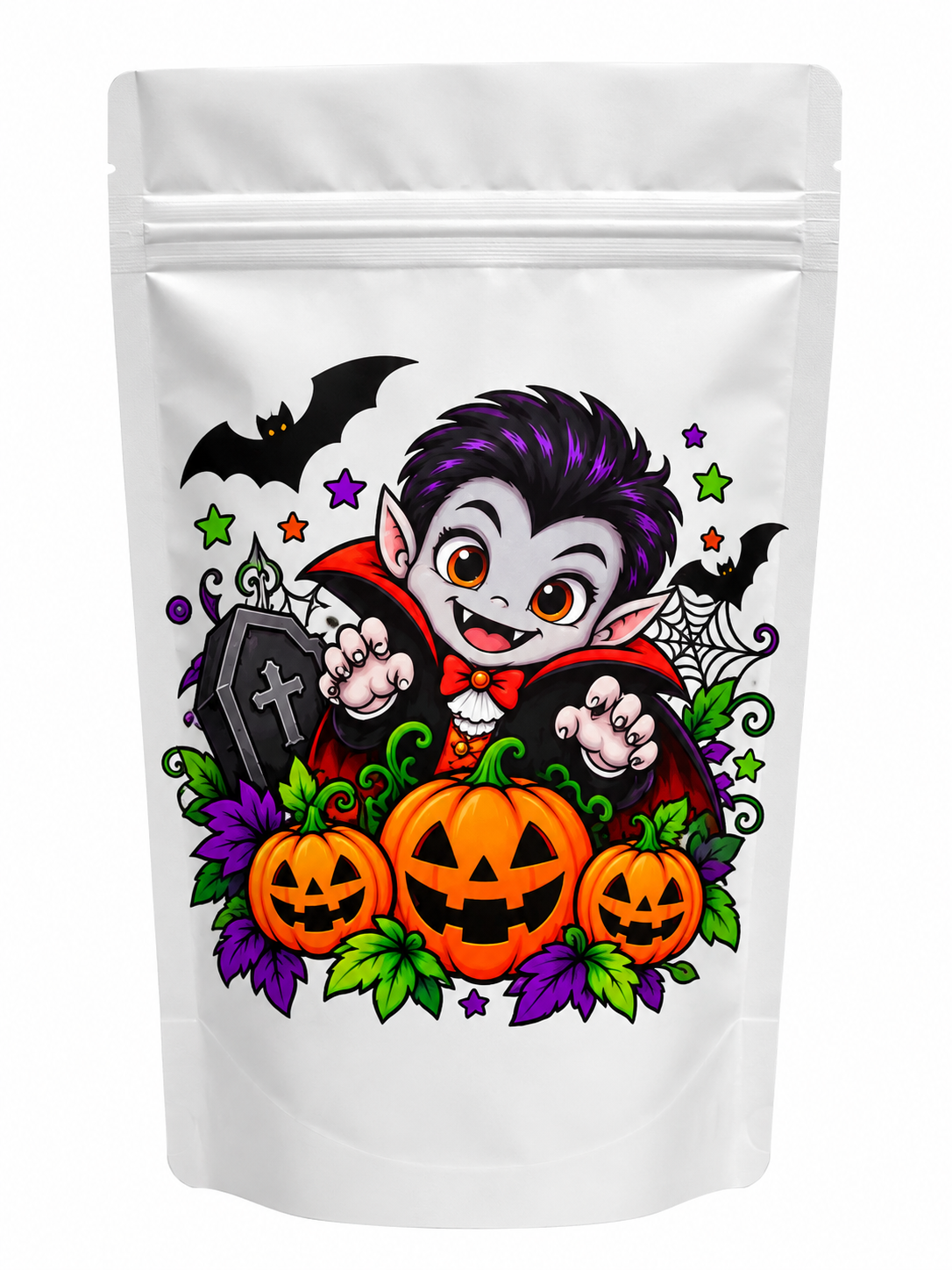 White Matt Fully Biodegradable Stand Up Pouch With Zip Lock