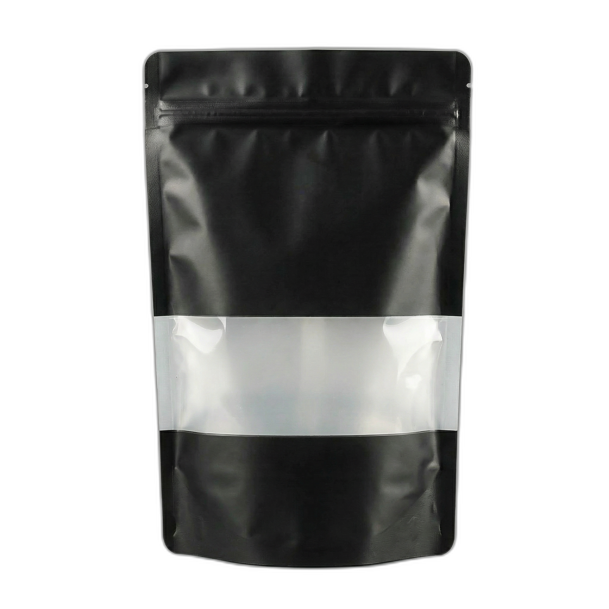 Black Kraft Paper Window Stand Up Sealable Pouch with Zip Lock