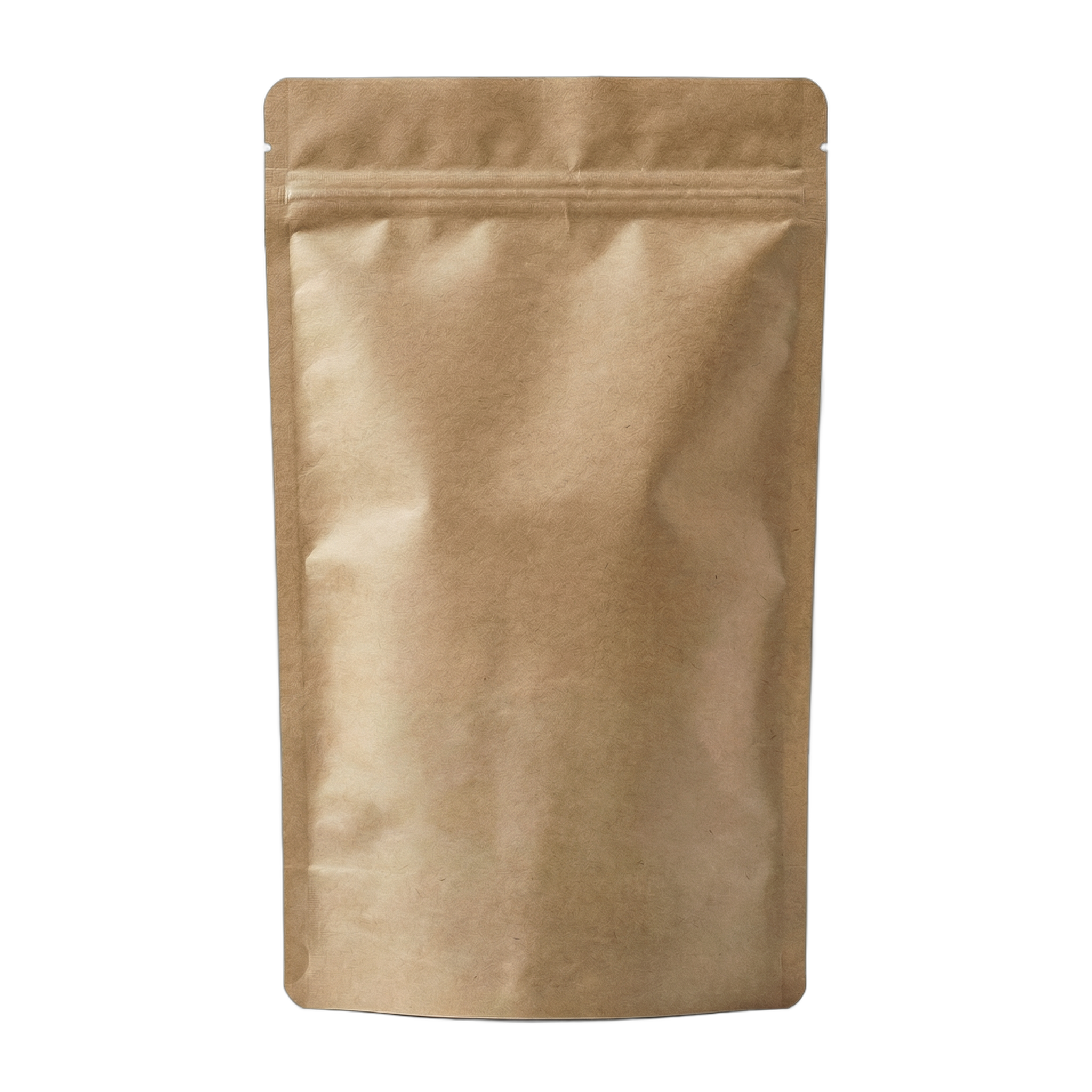 Tear Notch Oval Window Kraft Paper Stand Up Pouch with Zip Lock
