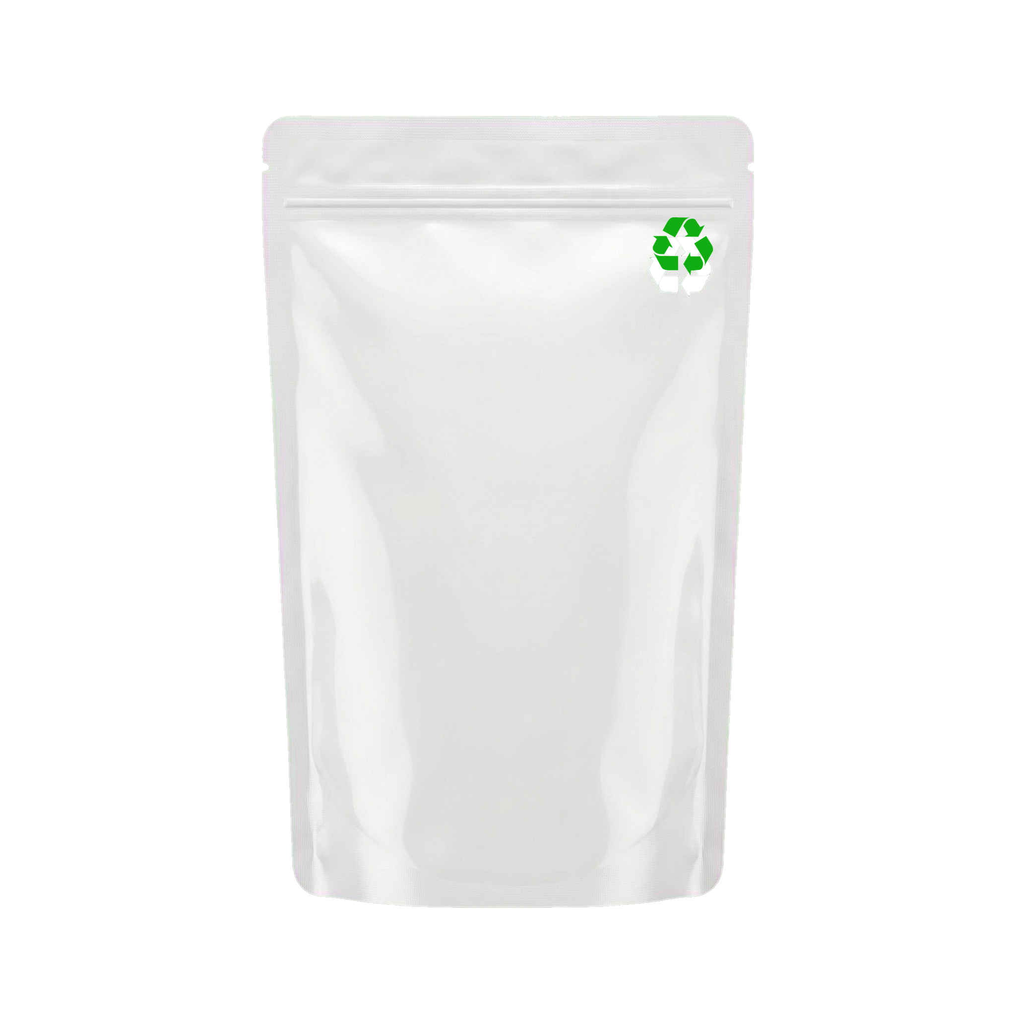 Recyclable White Stand Up Pouch With Zip Lock