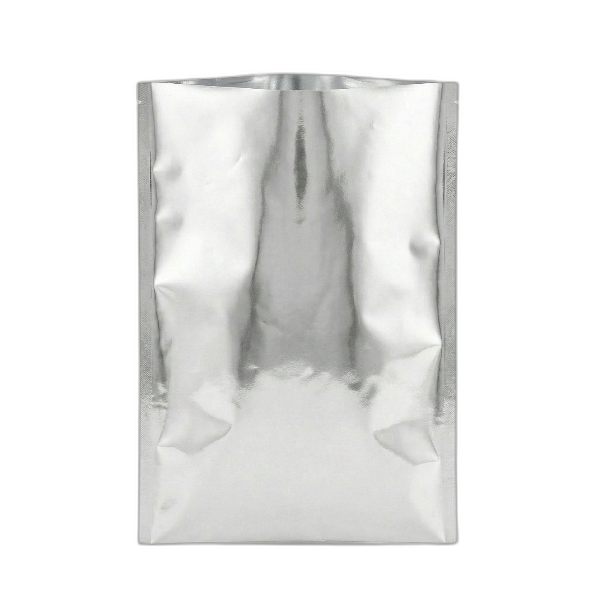 Silver Shine Chrome Effect Flat Pouch