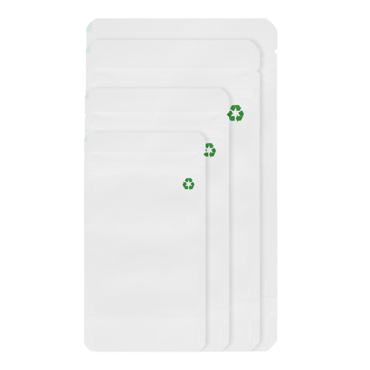 Recyclable White Stand Up Pouch With Zip Lock
