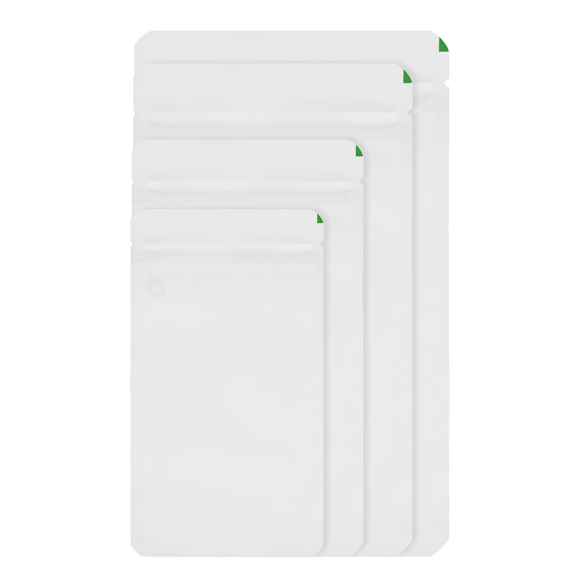 Recyclable White Stand Up Pouch With Zip Lock