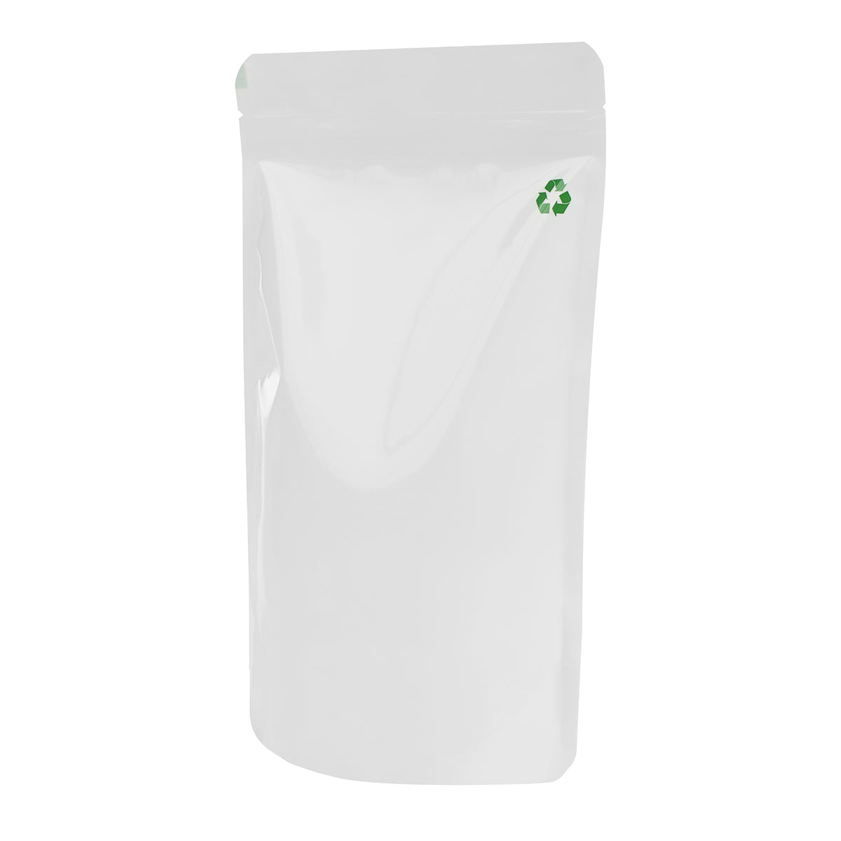 Recyclable White Stand Up Pouch With Zip Lock