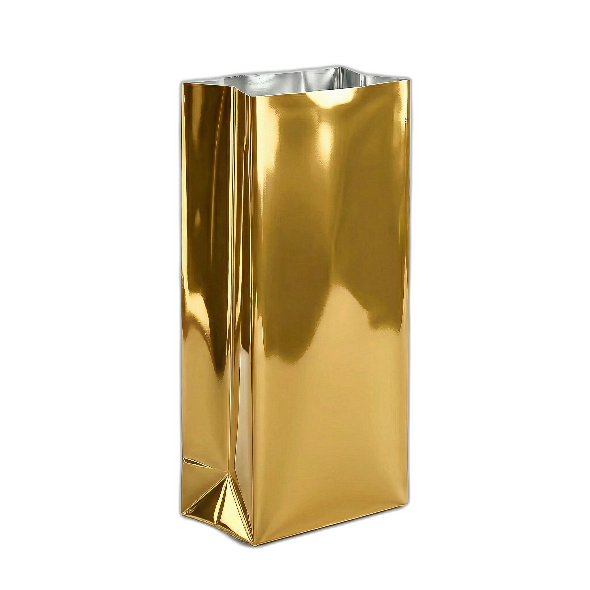 Gold Aluminium Side Gusset Pouch