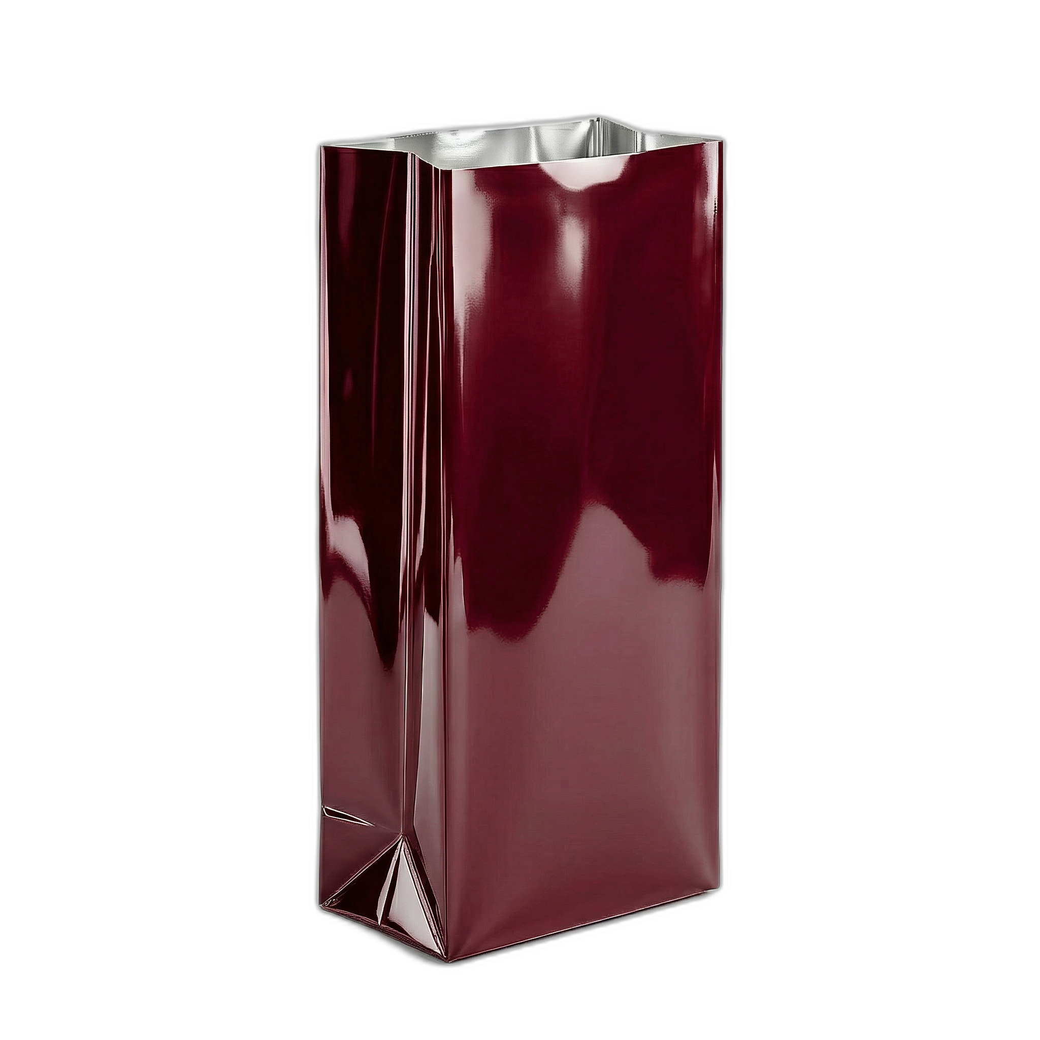 Maroon Aluminium Side Gusset Pouch