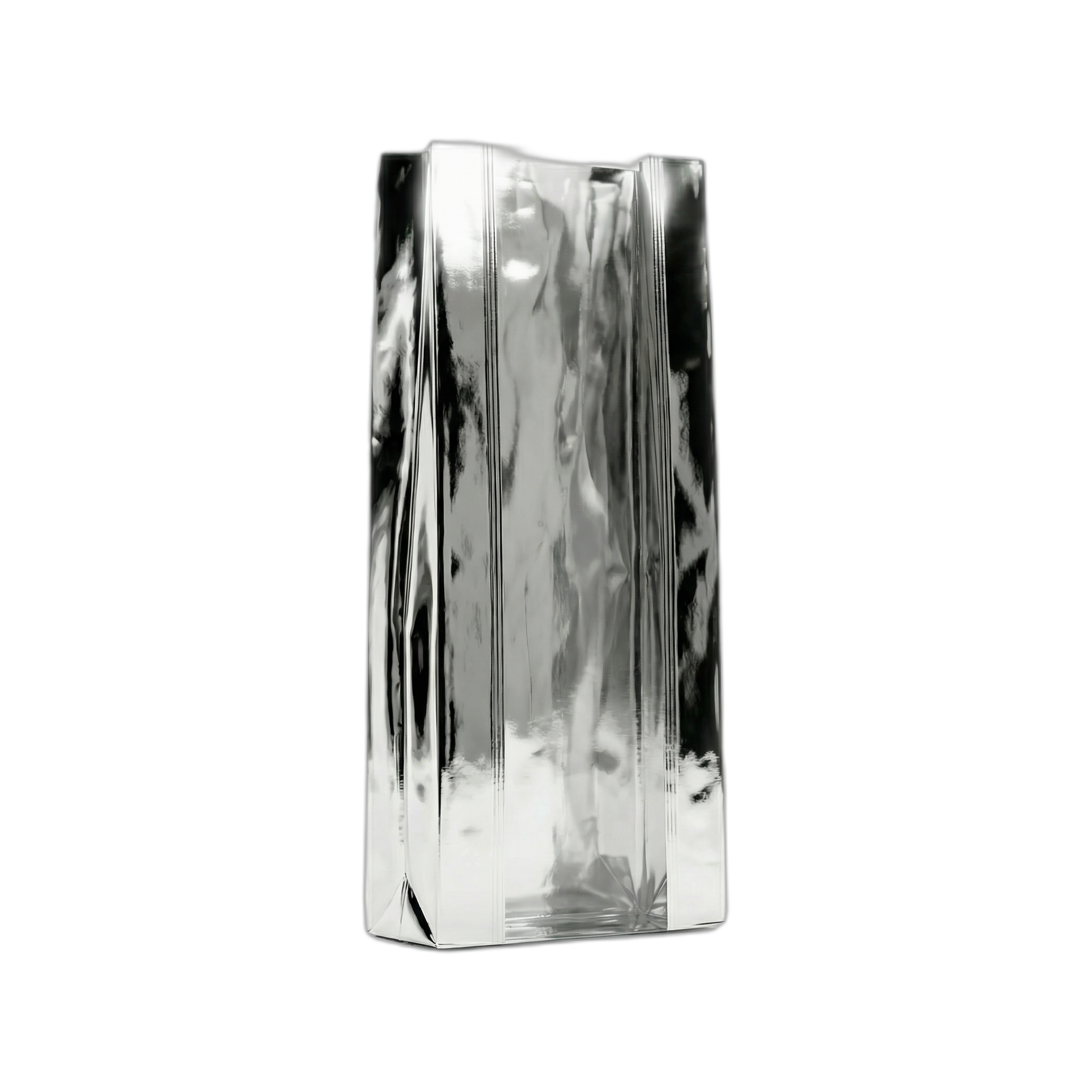 Window Side Gusset Pouch Silver