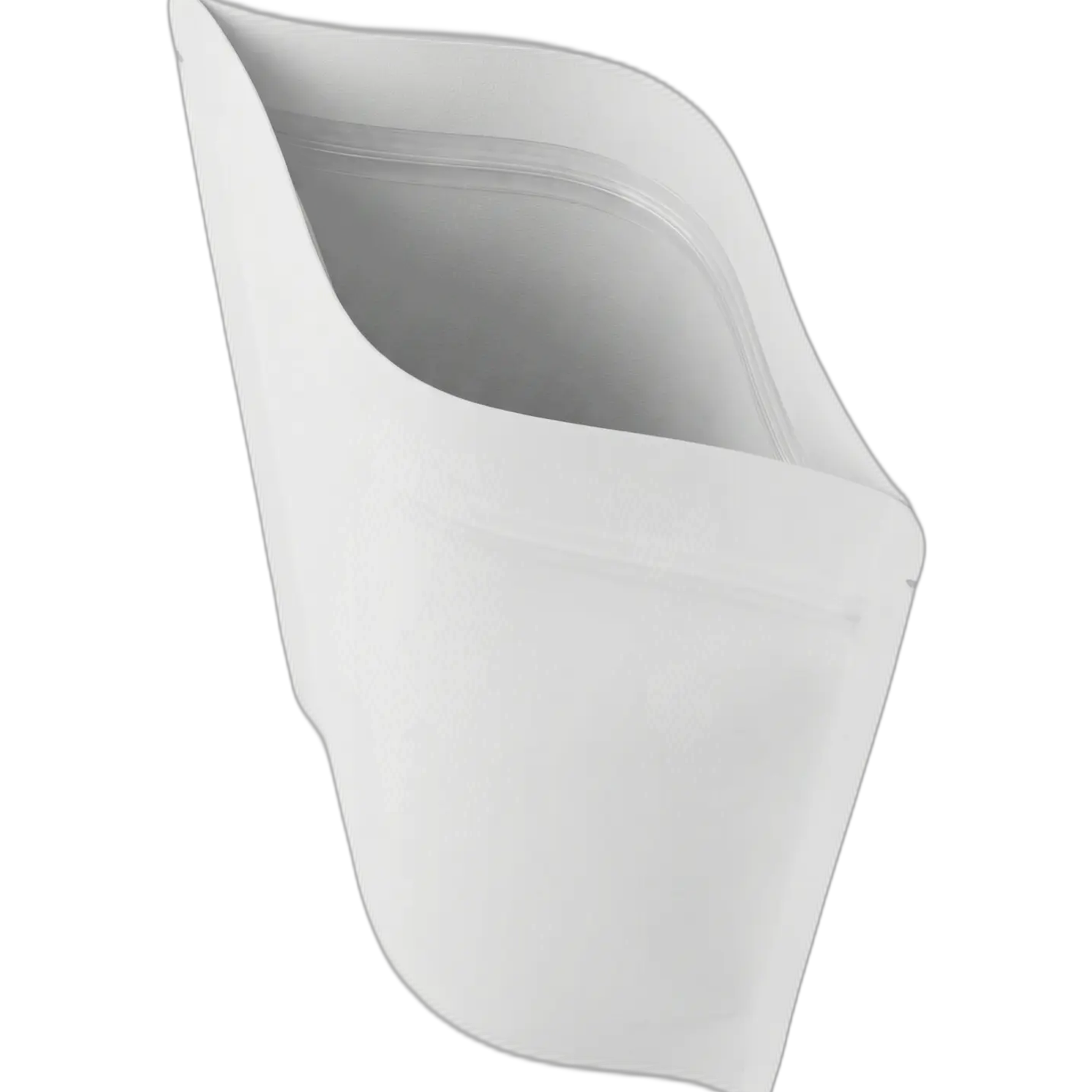 White Matt Fully Biodegradable Stand Up Pouch With Zip Lock
