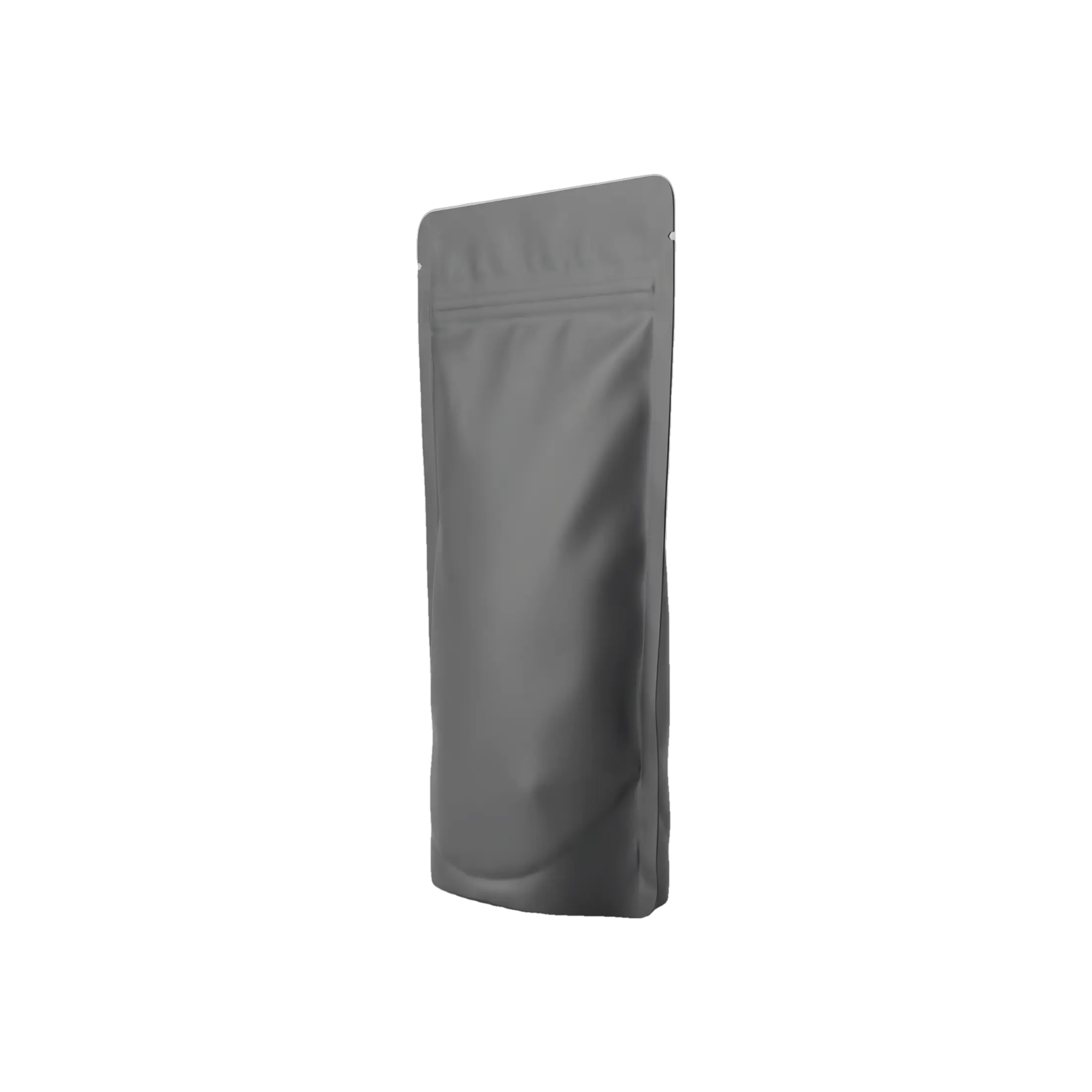 Black Aluminium Foil Matt Stand Up Pouch with Zip Lock and Tear Notch