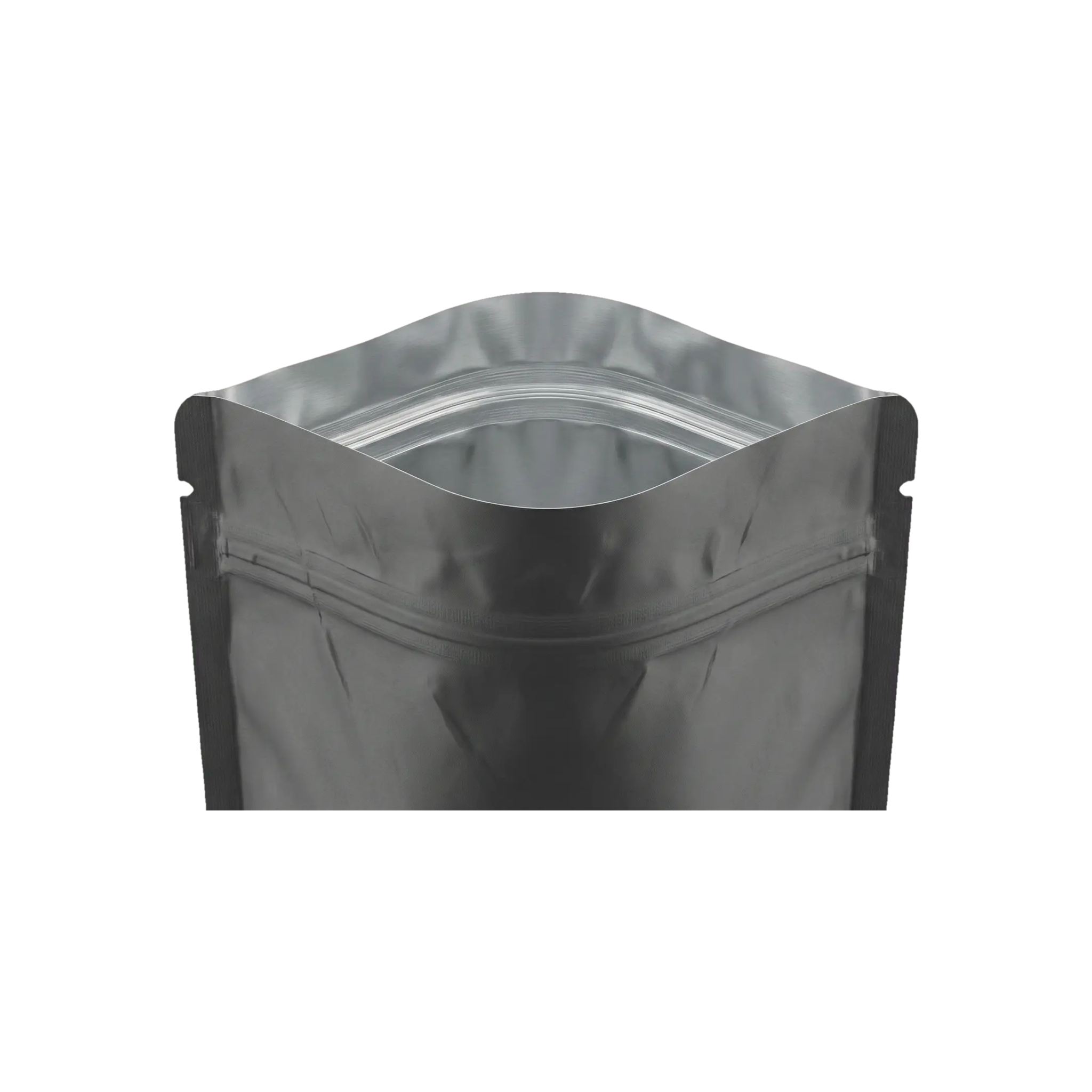 Black Aluminium Foil Matt Stand Up Pouch with Zip Lock and Tear Notch
