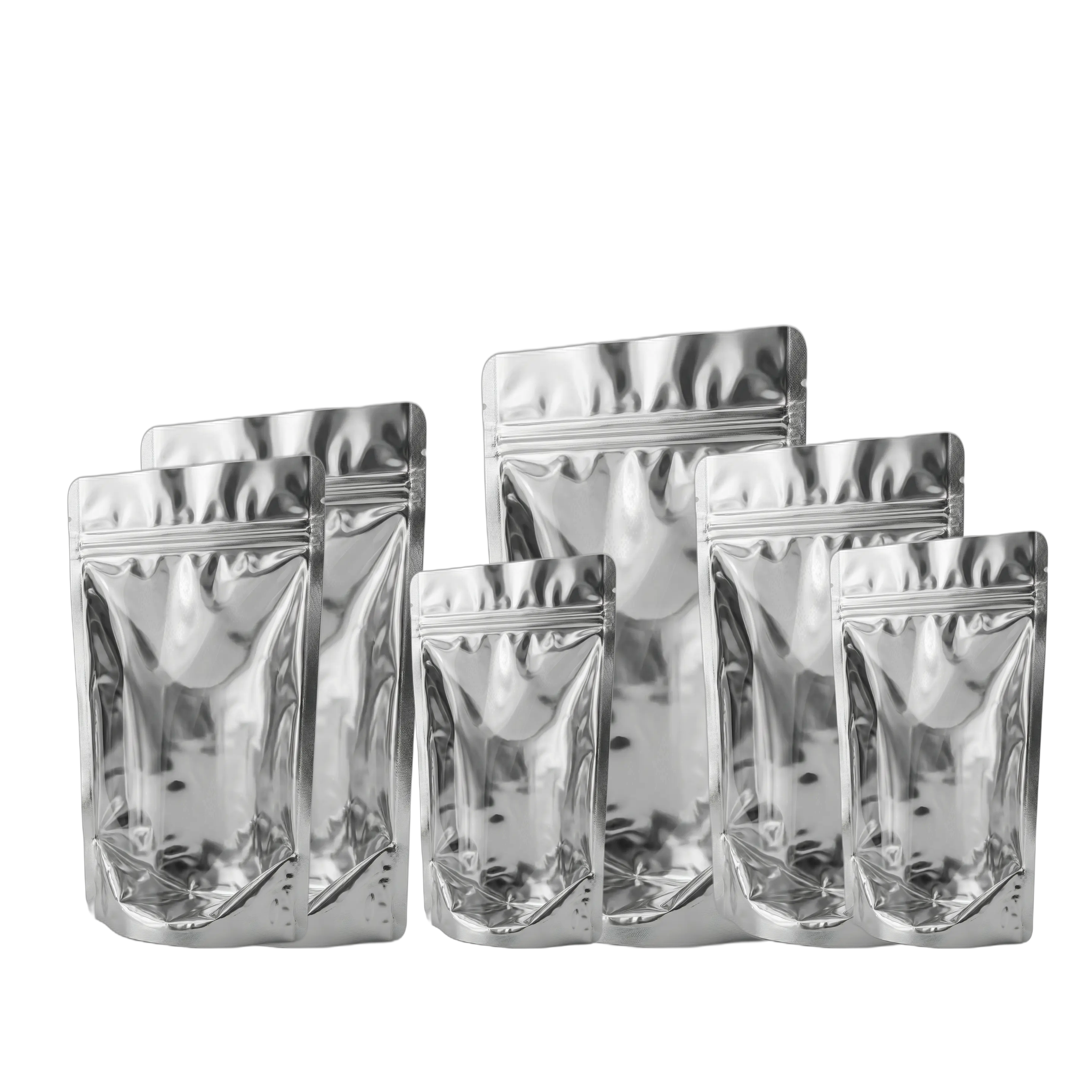 Mylar One Side Transparent Stand Up Pouch with Zip Lock