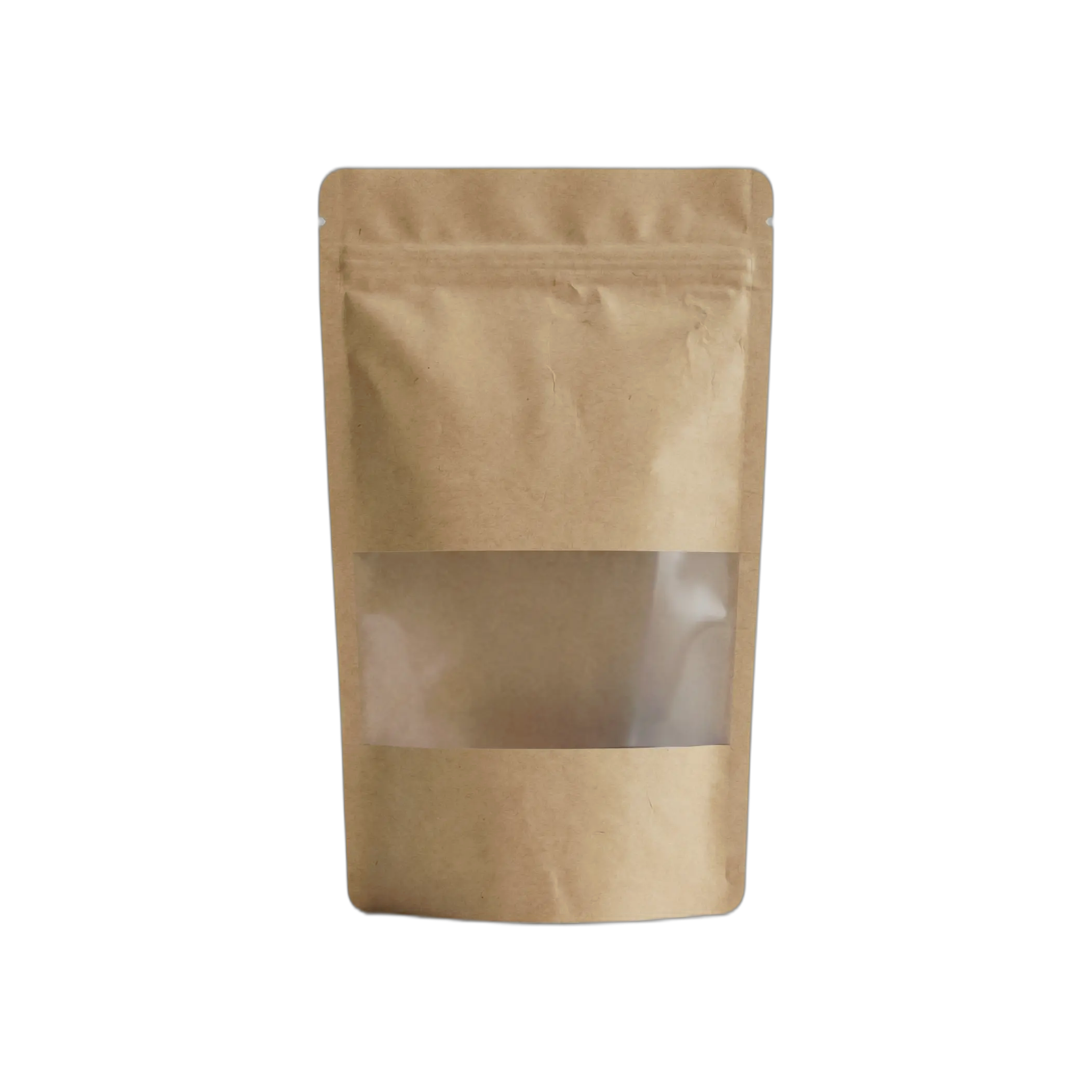 Kraft Paper Window Stand Up Sealable Pouch with Zip Lock