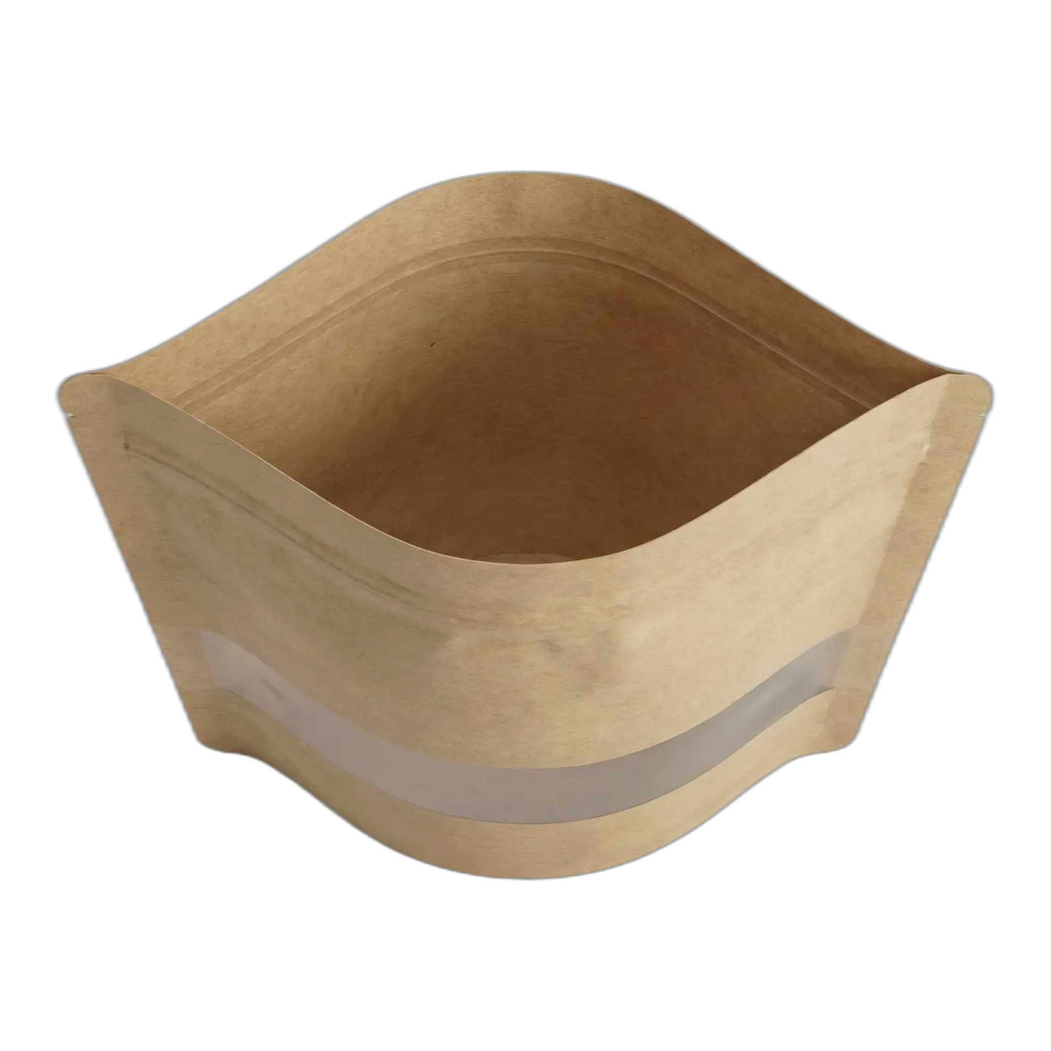 Kraft Paper Window Stand Up Sealable Pouch with Zip Lock