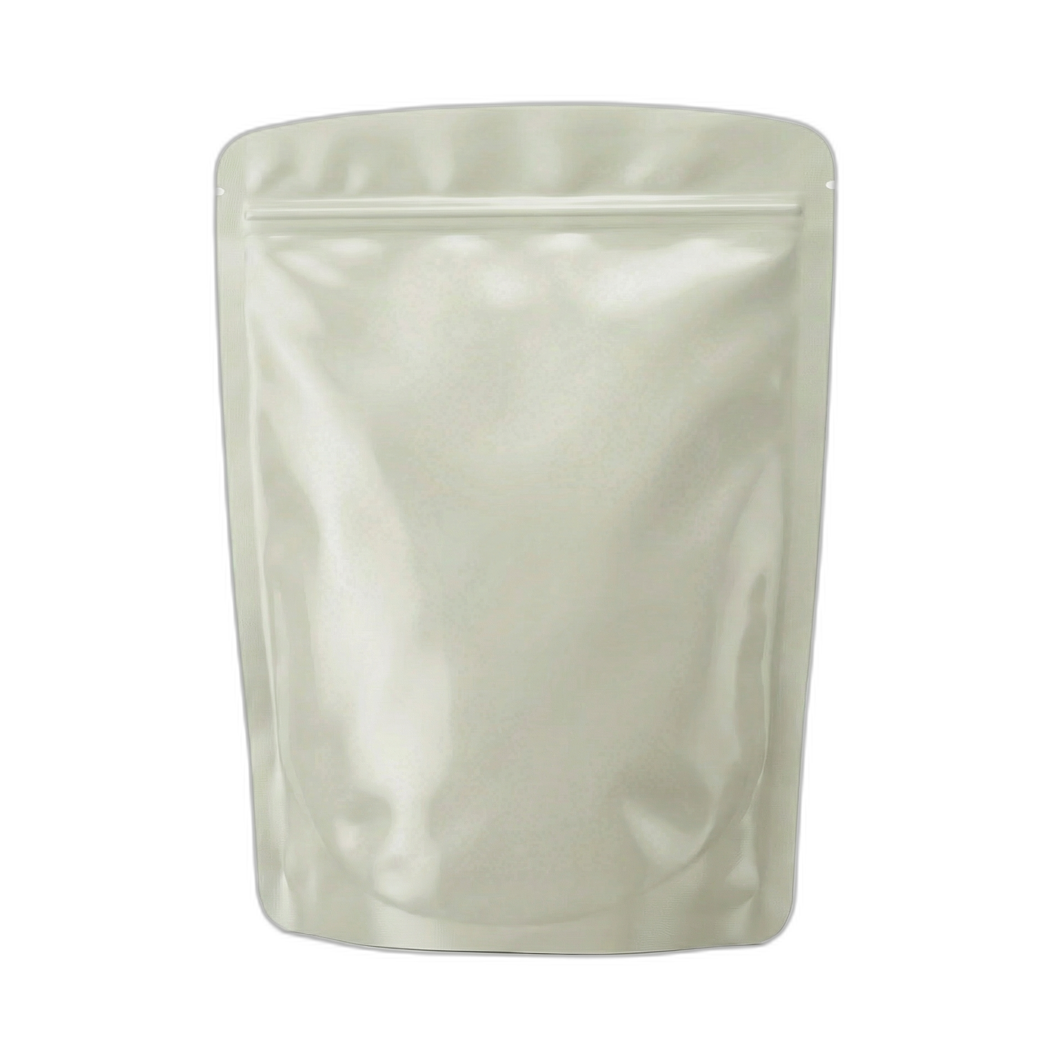 Beige Aluminium Stand Up Pouch with Zip Lock Natural Look, Rounded Corners